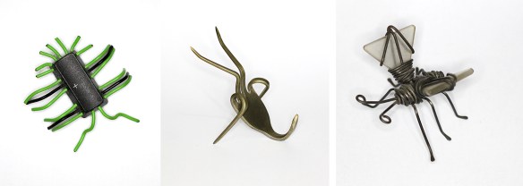 Computer beetle, fork scorpion and fly